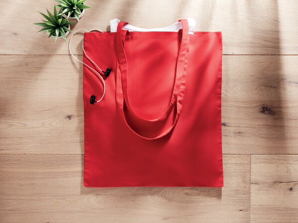 Nákupní taška z bavlny 180g Cottonel Colour++ - Červená