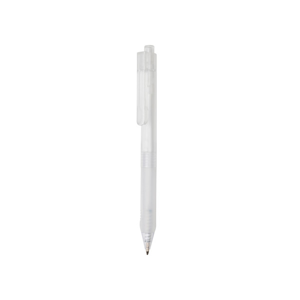 X9 frosted pen with silicone grip - White