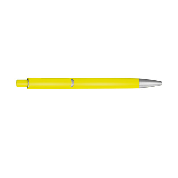 STYLO BILLE ECRITURE NOIRE CORPS ET CLIP PLASTIQUE - Jaune
