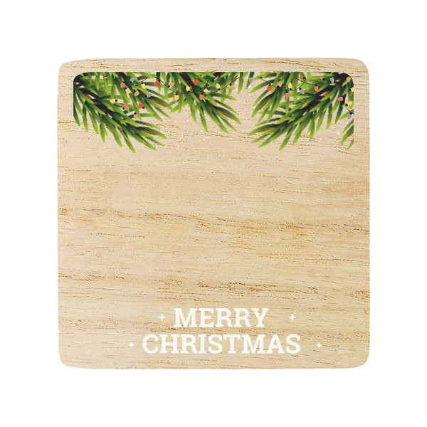 Alcamoro candle with wooden lid - Xmas motif