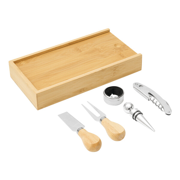 Wine And Cheese Set Bamboo Wine