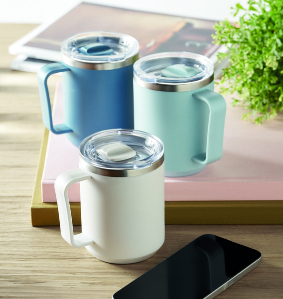 Copo de parede dupla 400ml Cocoa - Branco