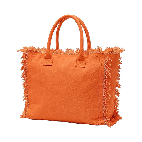 Cotton Bag Made Of 450 G/M2 Fabric. Equipped With Zip Closure And Inner Pocket - Orange