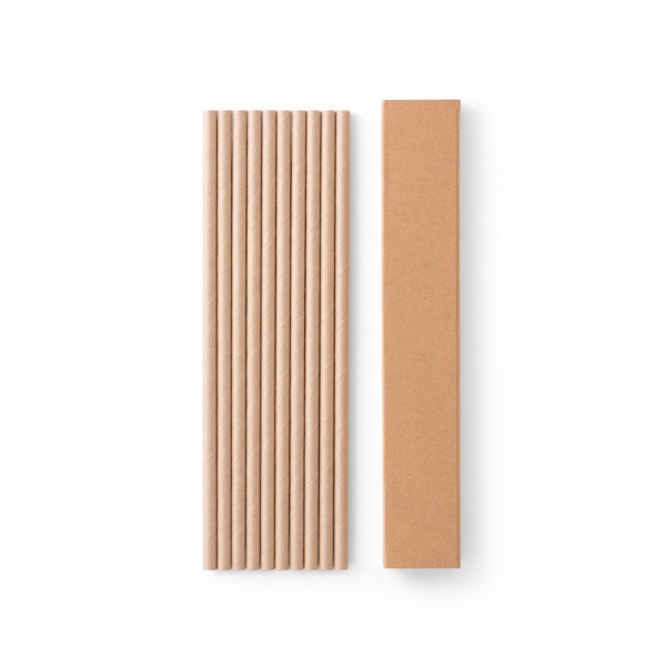 LAMONE. Lot de 10 pailles en papier kraft