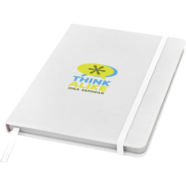 Carnet de notes A5 Spectrum à couverture rigide - Blanc