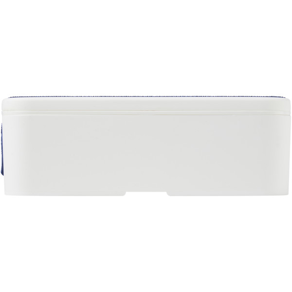 Lunch box MIYO 700 ml à un bloc - Blanc / Bleu