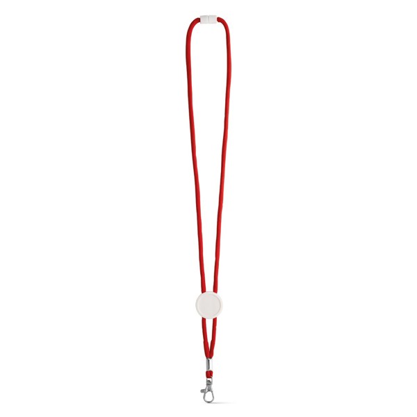 WEAVE. Adjustable polyester lanyard - Red
