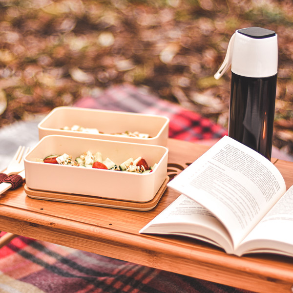 Machico double lunch box - Beige