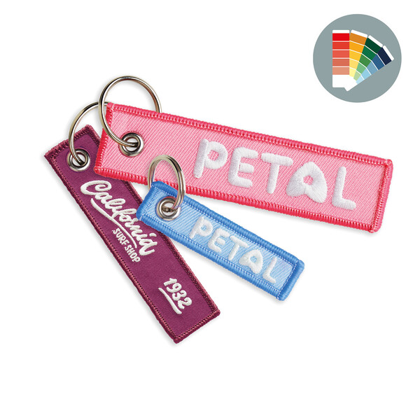 Embroidered key tag - Own PMS / 13x3cm