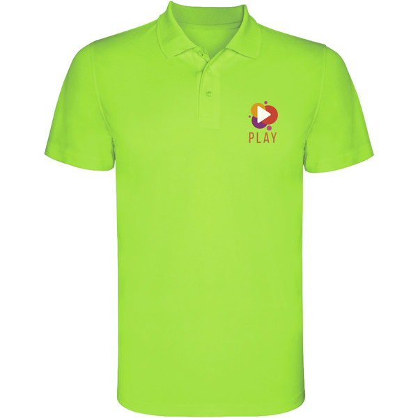 Polo sportiva a maniche corte da uomo Monzha - Lime / XL