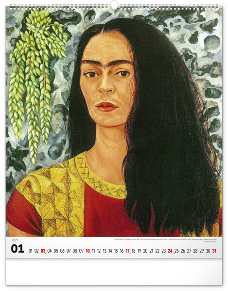 Notique Nástěnný Kalendář Frida Kahlo 2027, 48 x 56 cm