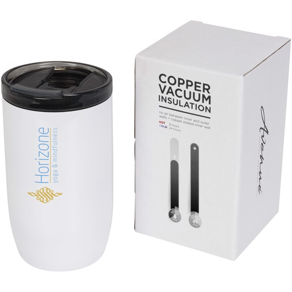 Lagom 380 ml copper vacuum insulated tumbler - White