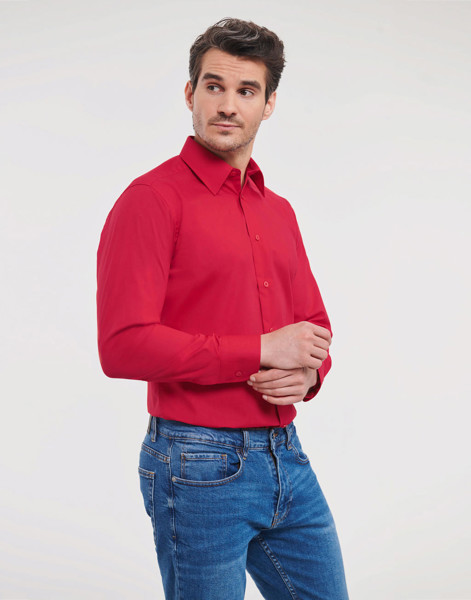 Tailored Poplin ShirtLS - White / 3XL