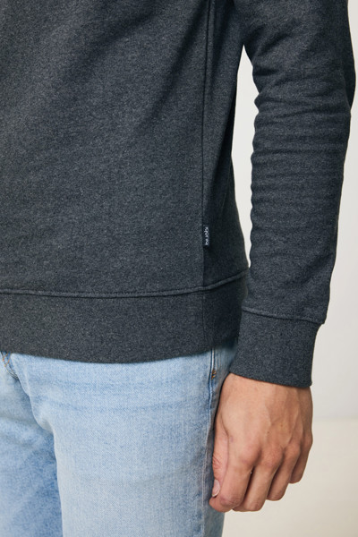 Iqoniq Denali recycled cotton crew neck undyed - Heather Anthracite / XXXL