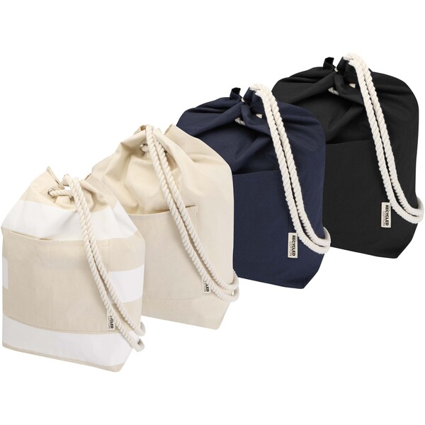 Florida 270 g/m² GRS recycled sailor duffel bag 15L - White