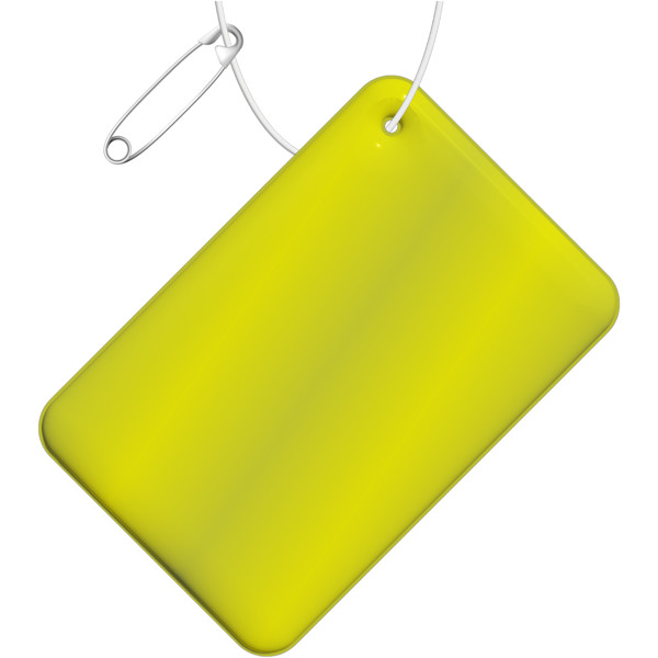 Pendente refletor de PVC retangular pequeno RFX™ - Amarelo neón