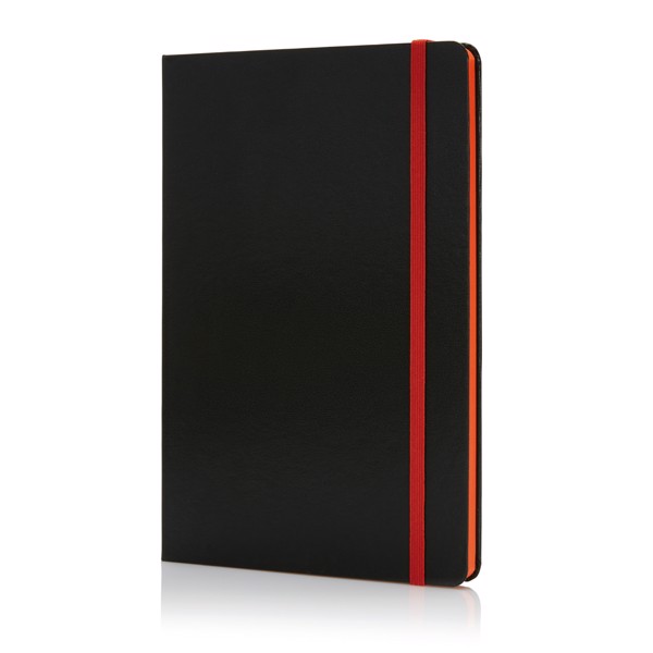 Deluxe hardcover A5 notebook with coloured side