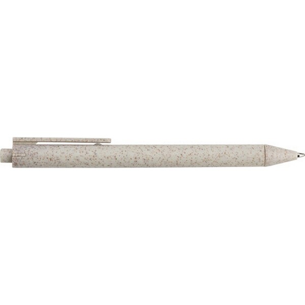 Wheat straw notebook approx. A5 with ball pen - light brown