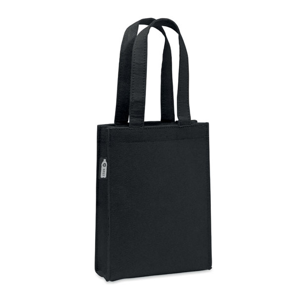 Small RPET felt gift bag Feltote - Black