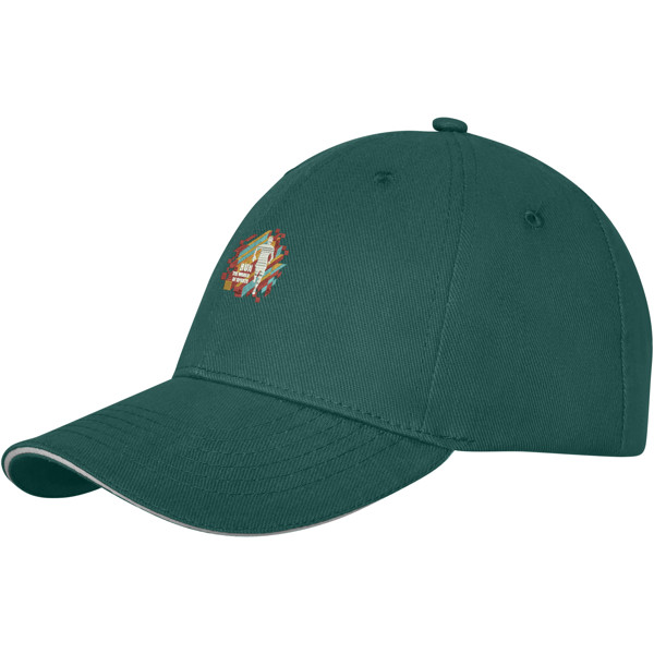 Darton 6 panel sandwich cap - Forest Green