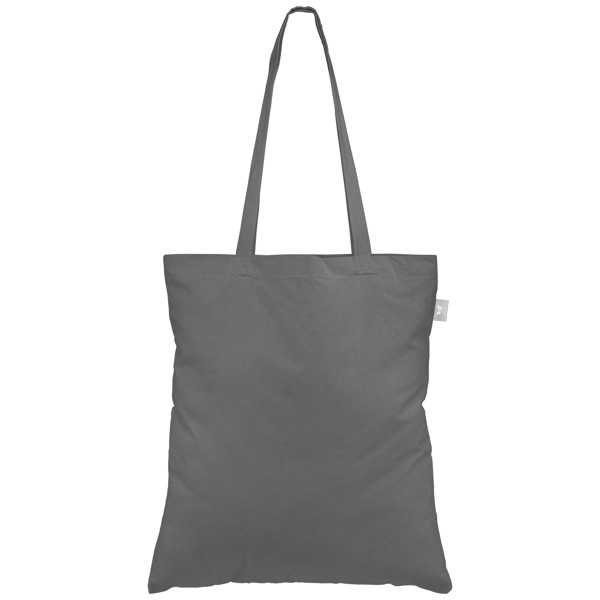 Geo - 5 oz. Recycled Cotton Canvas Tote Bag - Grey / Silkscreen