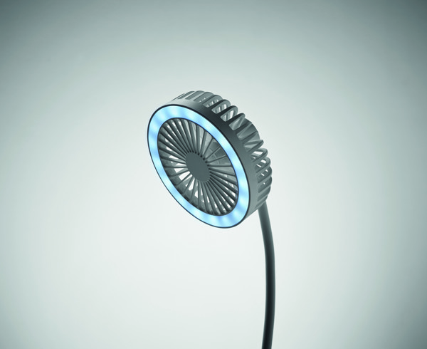 Desktop charger fan with light Viento