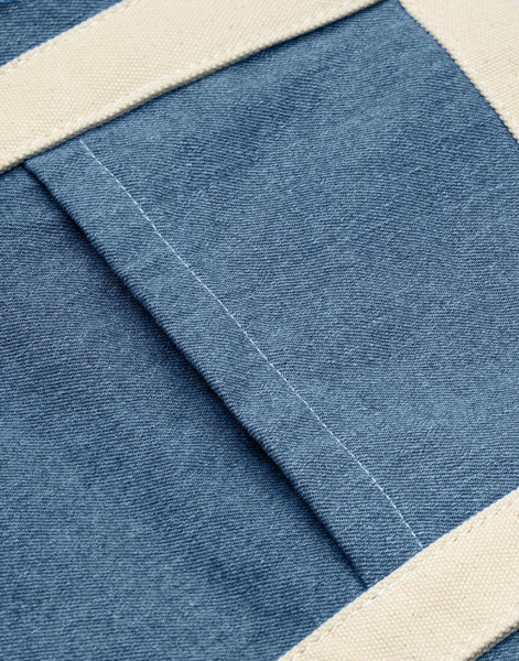 Canvas Denim Shopper - Dark Blue Stonewash / Natural / ONE SIZE