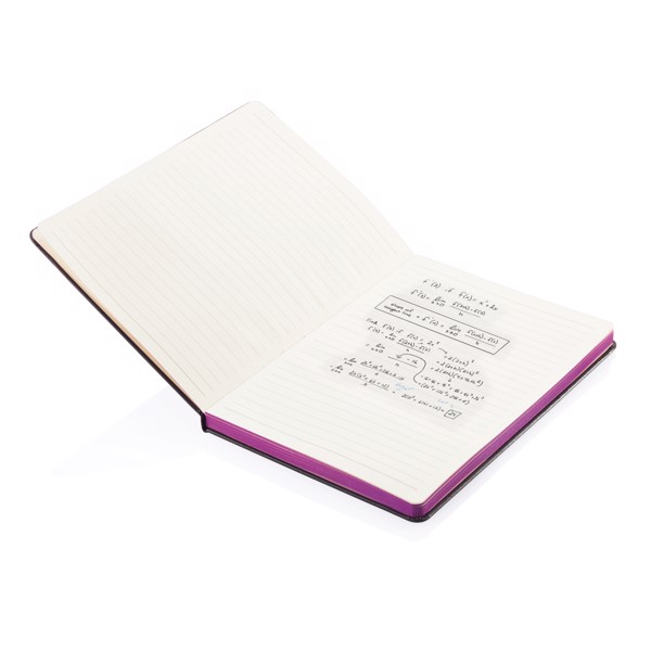 Deluxe hardcover A5 notebook with coloured side