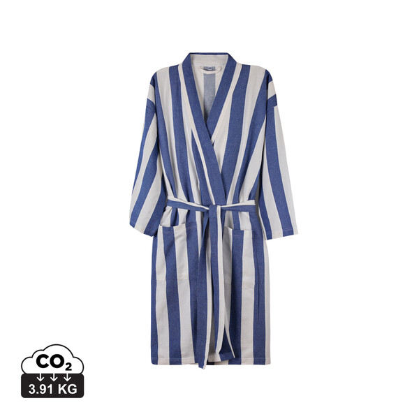 VINGA Peignoir S/M hammam GRS Ornos - Bleu / Blanc