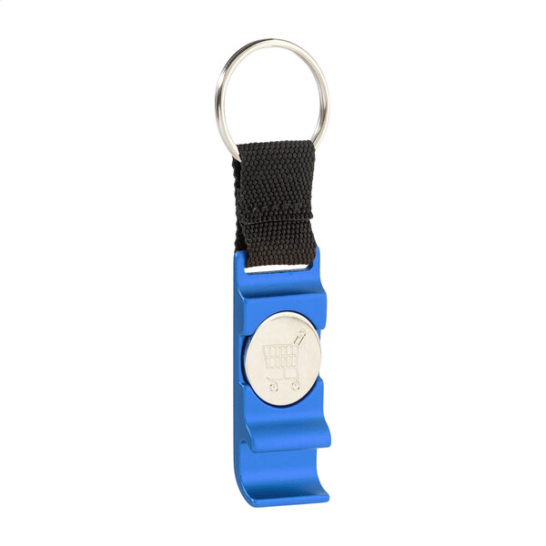 Bottle Opener Trolley Keyring OpenCart - Blue