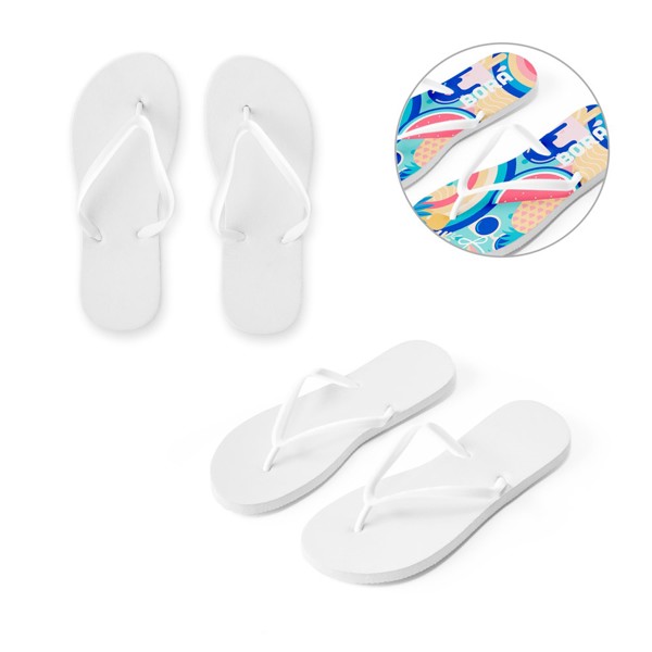 BALI S / M. Tongs de plage entièrement personnalisables via sublimation