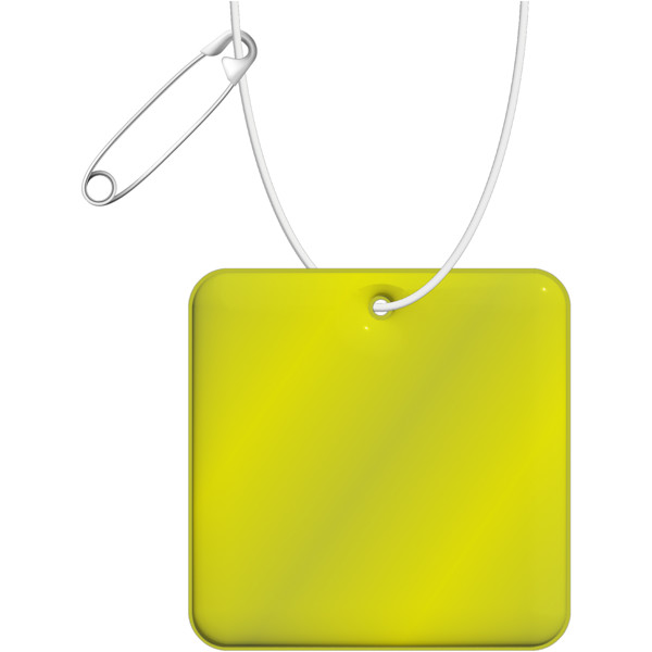 Pendente refletor de PVC quadrado RFX™ - Amarelo neón
