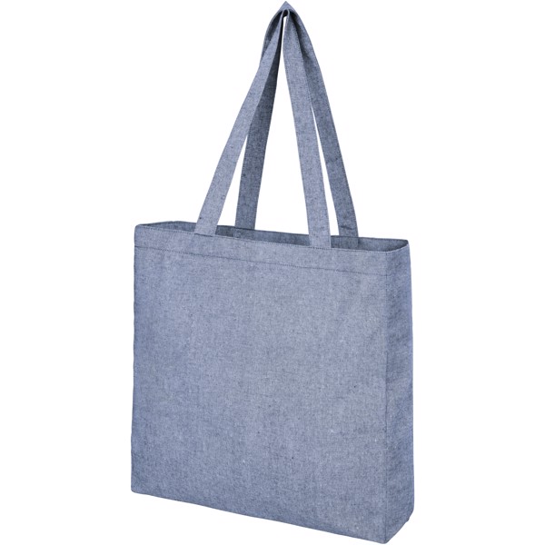 Sac shopping Pheebs recyclé avec soufflet 210 gr/m² 13L - Bleu bruyère