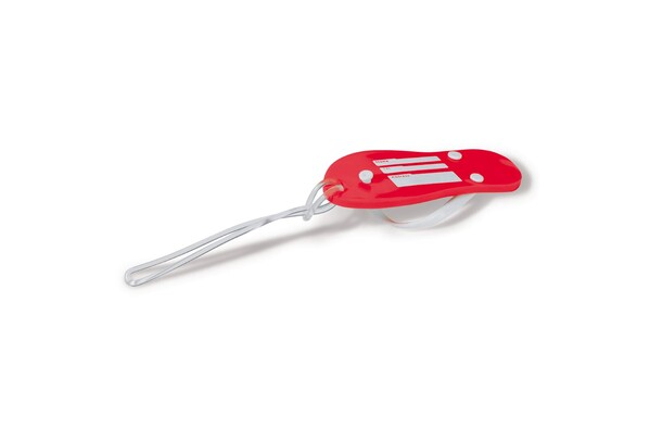 Bagagelabel slipper - Rood
