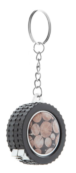 Keyring With Tape Measure Wheel