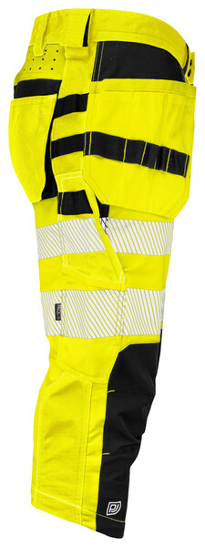 6577 3/4 pant stretch Yellow/Black C46