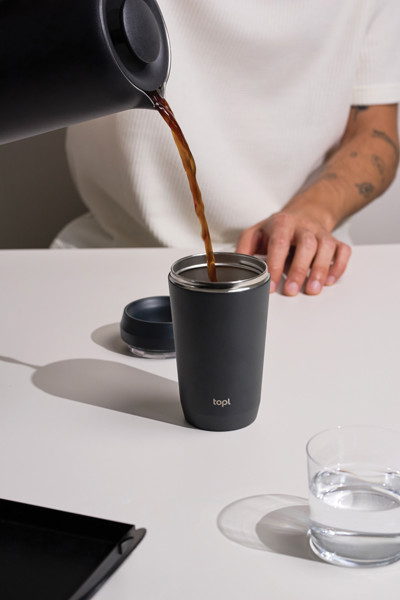 Termohrnek Topl To Go 354 ml z RCS recyklované oceli - Šedá