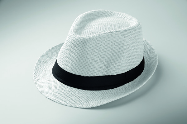Paper straw hat Boowie - White