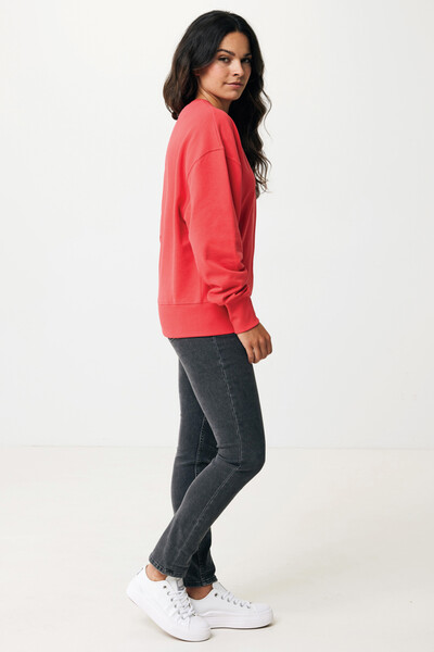Mikina Iqoniq Kruger relaxed fit z recykl. bavlny - Luscious Red / L