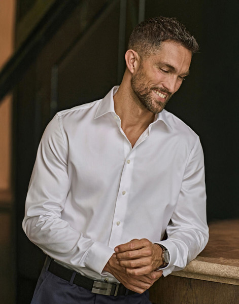 Luxury Shirt Slim Fit - White / M