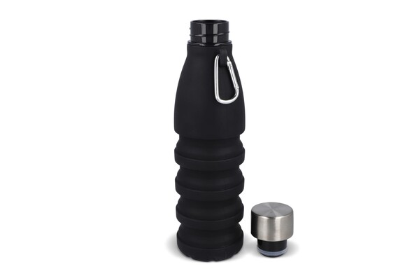 Bouteille d'eau pliable 550 ml - Noir