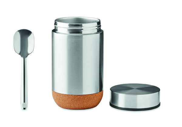 Frasco de parede dupla 400 ml Bettna - Prata Mate