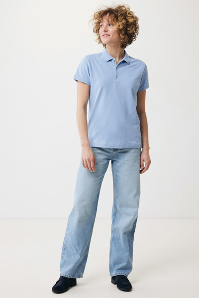 Dámské polo tričko Iqoniq Yosemite z recykl. bavlny - Sky Blue / XL