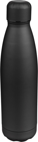 Recycled double-walled drinking bottle 500 ml Sunny - black