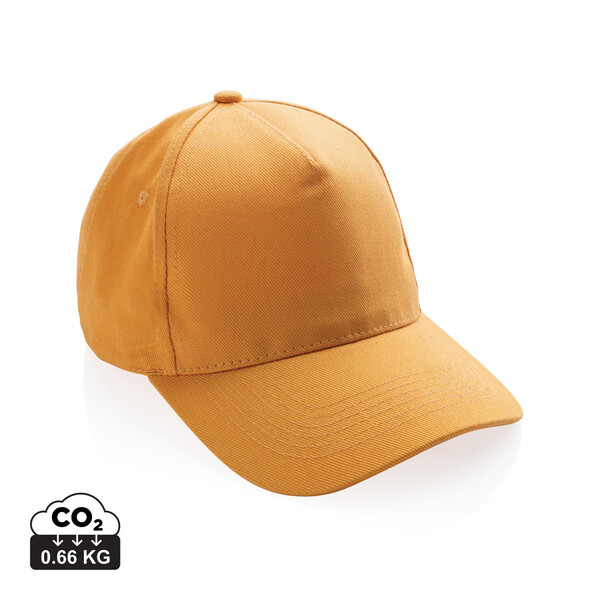 5 dílná kšiltovka Impact z 280g recyklované bavlny AWARE™ - Sundial Orange