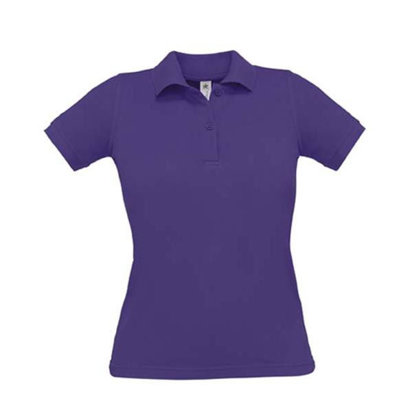 Polo B&C Safran Pure Women 180G - 100% Algodão (Investindo Em Better Cotton) - Cinza Escuro / M