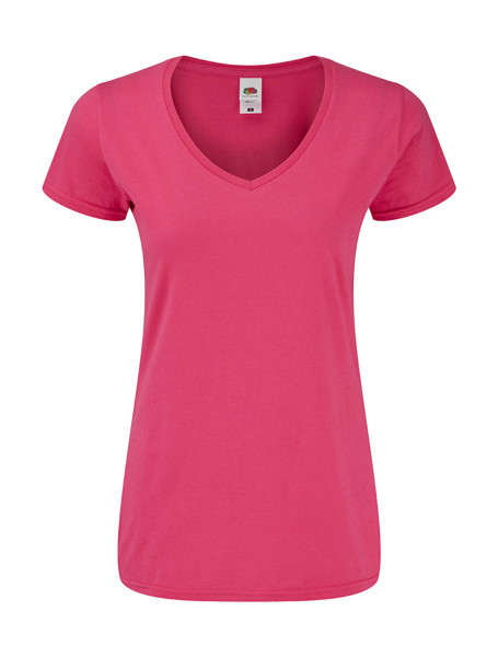 Ladies' Iconic 150 V Neck T - Powder Rose / XS