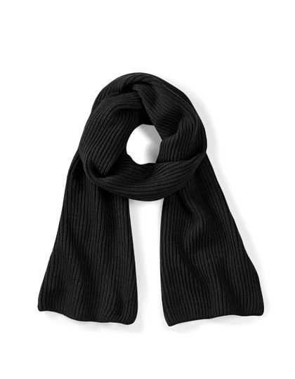 Metro Knitted Scarf - Black / 170 x 20 cm