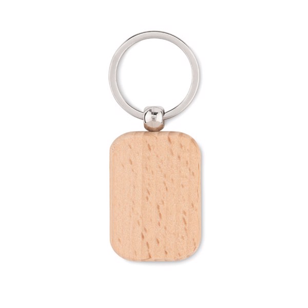 Rectangular wooden key ring Poty Wood