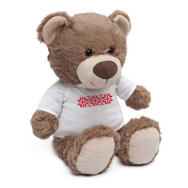 Big Teddy cuddly toy in Xmas T-shirt